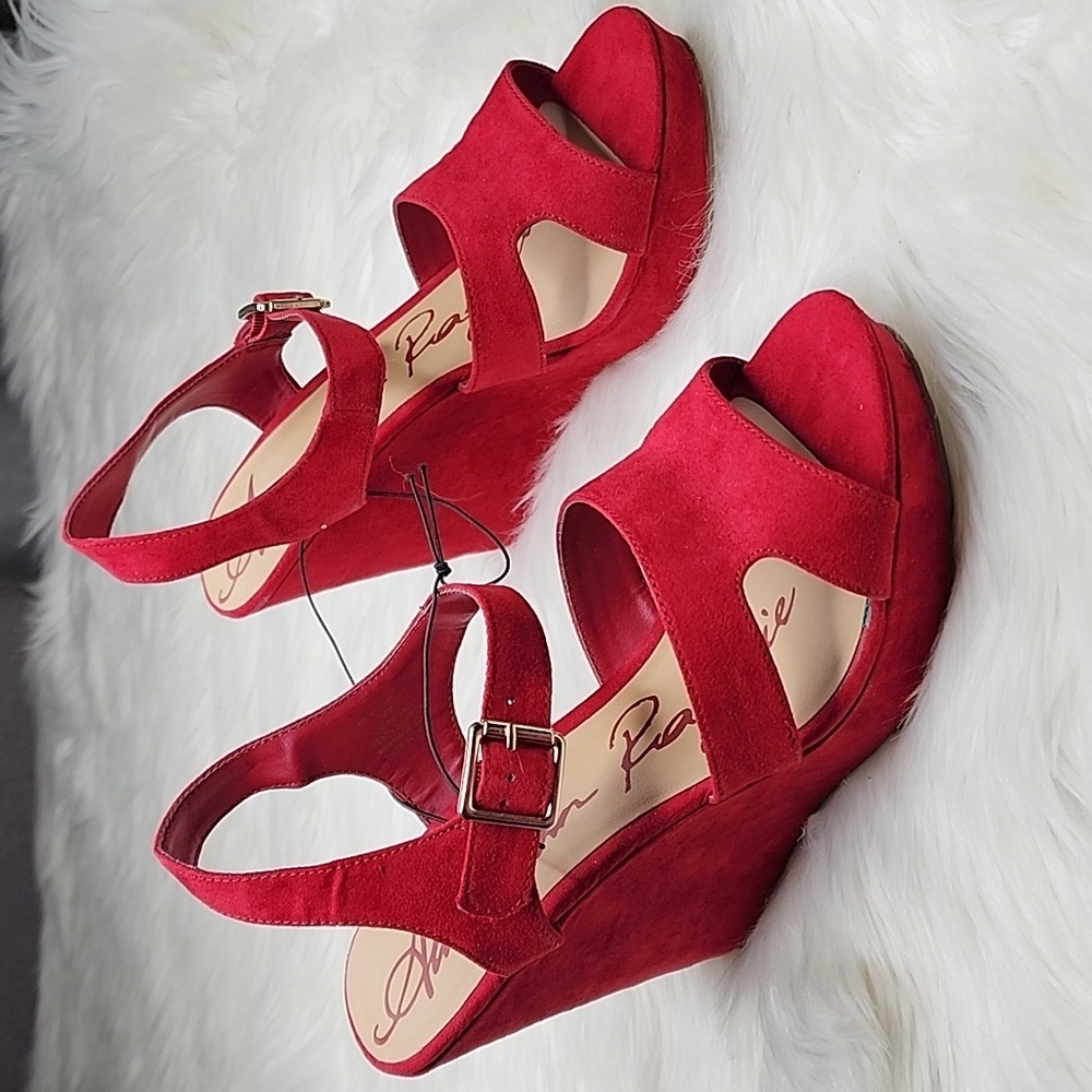 American Rag Rochelle Red Sandal Wedges - New In Box - Picture 7 of 16